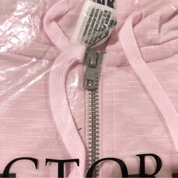Limited Edition Victoria’s Secret PINK 1/2 Zip Pullover Lounge Baby Pink L NWT - Picture 5 of 5